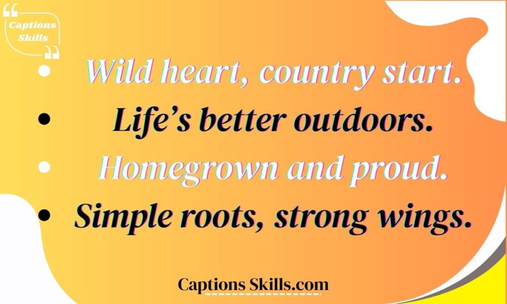 ✨ Short Country Captions That Say It All 