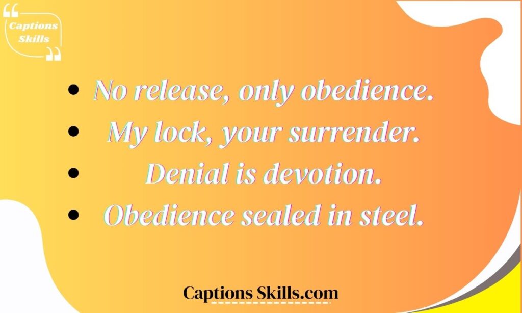 🔒 Top Chastity Femdom Captions 