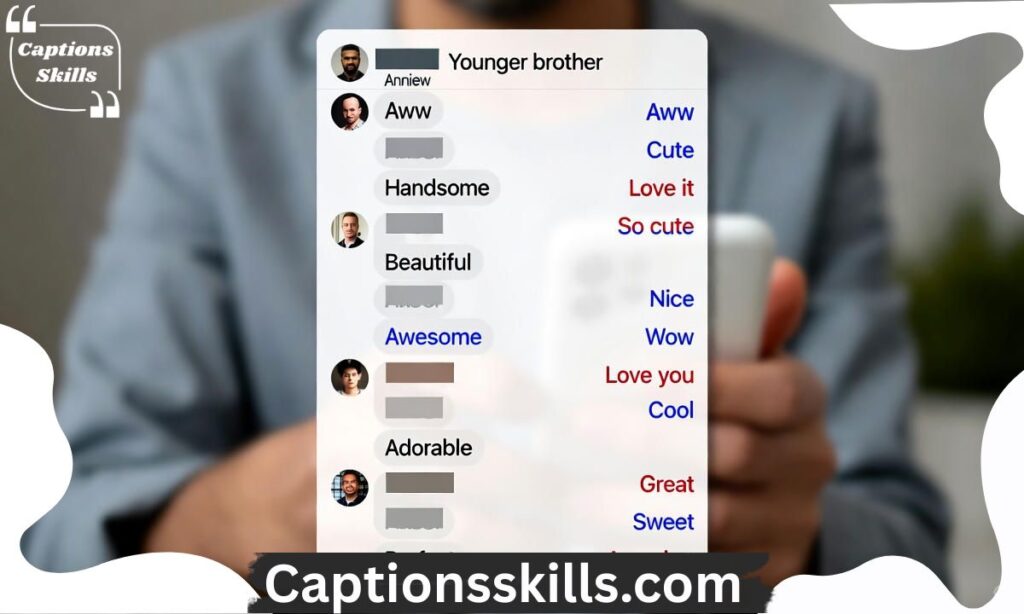 Comments for Younger Brother Pic on Instagram